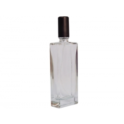 Butelka szklana perfumeryjna LUTE 50 ml przezroczysta z atomizerem i nasadką 8204, zakręcana